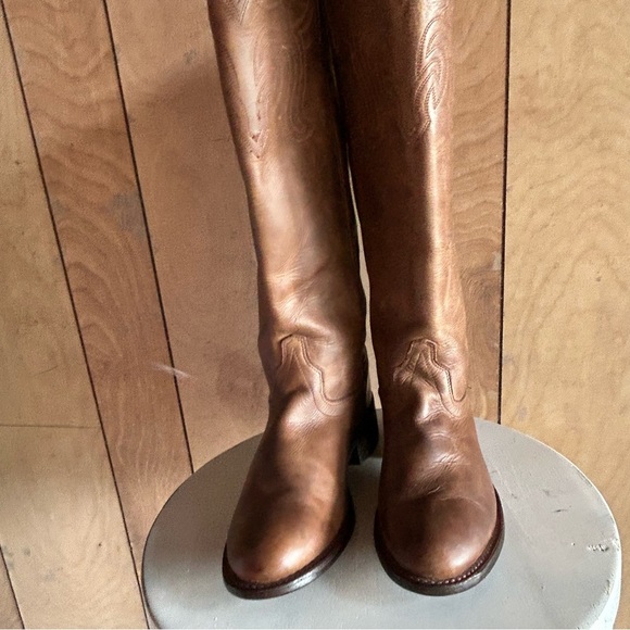 Old West Women's Riding Boot Round Toe Womans Brown  Lb1624 sz 6.5 - Picture 6 of 14